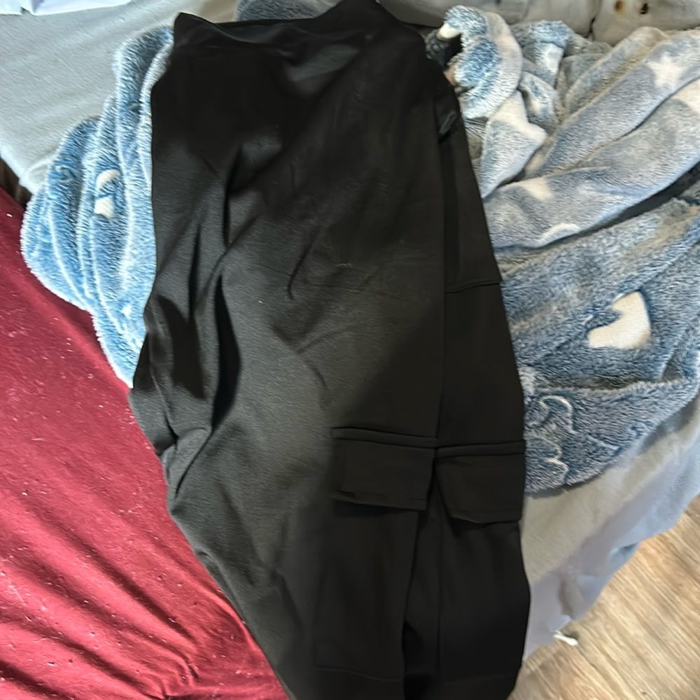 Leggings black with pockets straight legged